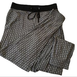 Grey print jogger pants